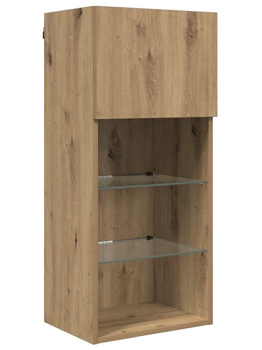 Wohnzimmer TV-Einheit Artisan Oak mit Beleuchtung L40.5xB30xH90cm