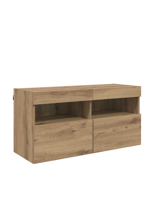 Wohnzimmer TV-Einheit Artisan Oak mit Beleuchtung L40.5xB30xH90cm