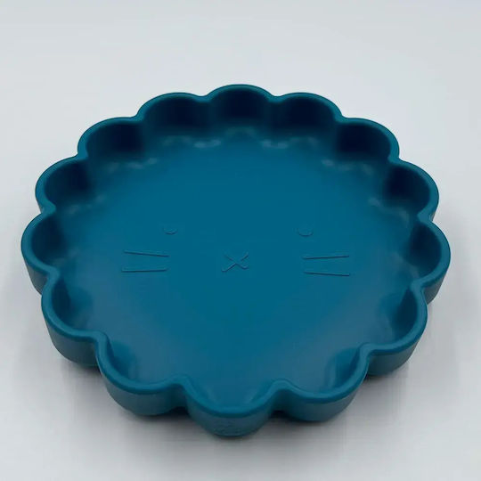 Pandaboo Baby Food Plate made of Silicone Blue