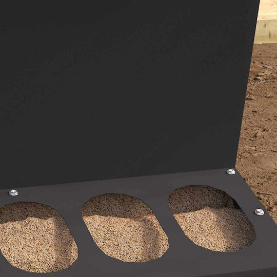 vidaXL Metal Feeder for Hens and Poultry with Capacity 4.65kg 40x40x45cm