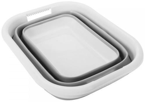 Lampa Folding Rectangular Basin 8.5lt Capacity White