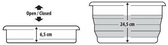 Lampa Folding Rectangular Basin 8.5lt Capacity White