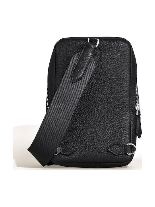 Leather Men's Bag Shoulder / Crossbody Black