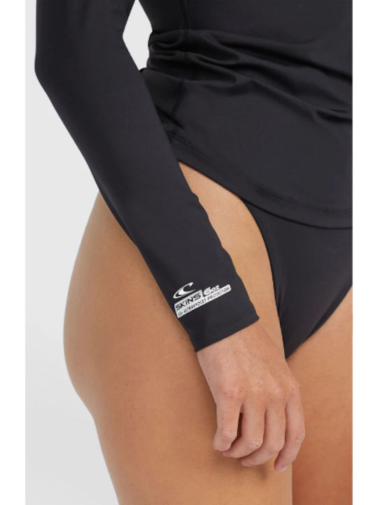 O'Neill Tricou De Protecție Solară Mânecă Lungă Pentru Femei Negru UPF 50+