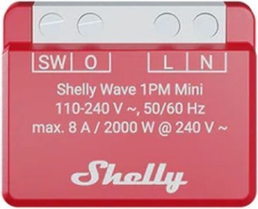 Shelly Wave 1PM Mini LR Smart Switch 1 Καναλιού Wi-Fi, Z-Wave & RF 8A