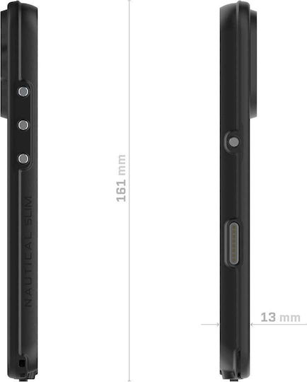 Ghostek Nautical Slim 360 Full Cover Πλαστικό / Σιλικόνης 2mm Αδιάβροχο Μαύρο (iPhone 17)