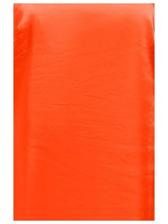 Summer Midi Evening Dress Slip Dress Satin Orange