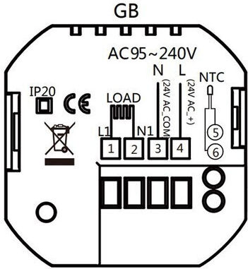 Termostat Digital Încastrat Smart cu Wi-Fi