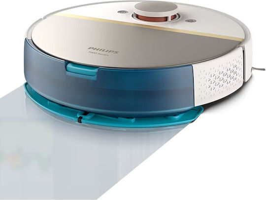 Philips HomeRun 7000 Series Aqua Прахосмукачка Робот с Картографиране Лазер и Всмукателна Мощност 5000Pa Бяла