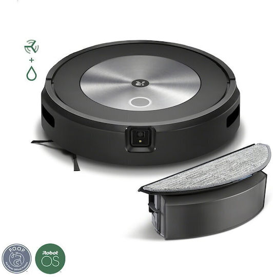 iRobot Roomba Combo J5+ Σκούπα Ρομπότ με Οπτική Χαρτογράφηση Μαύρη