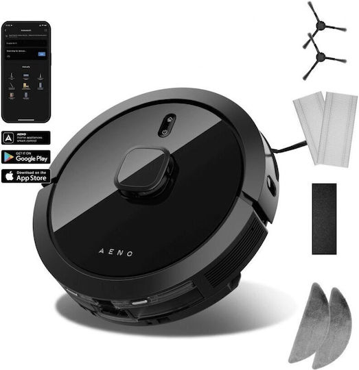 AENO RC7S Robot Vacuum Cleaner with Laser Mapping & 4000Pa Suction Power Black