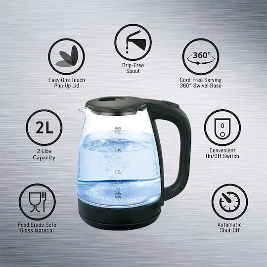 Sokany Kettle 2lt 1500W Black