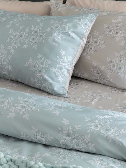 Palamaiki Duvet Cover Set Cotton Single with Pillowcase 170x250 Fashion Life Fl6280 Green