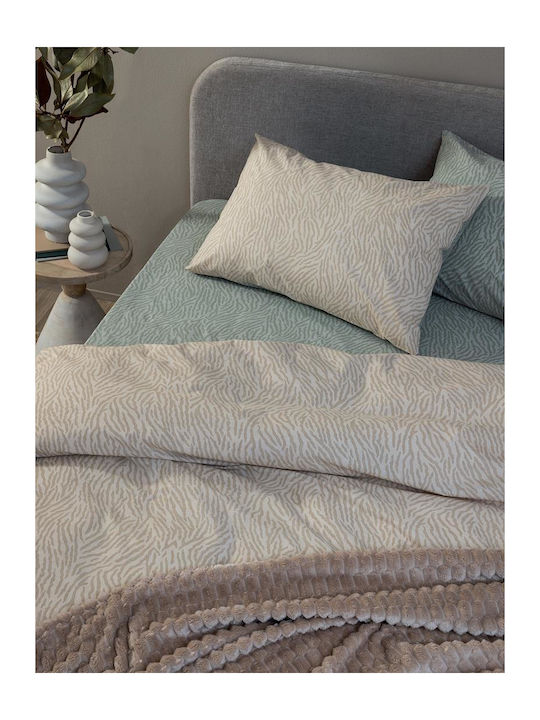 Palamaiki Duvet Cover Set Cotton Single with Pillowcase 170x250 Fashion Life Fl6286 Beige