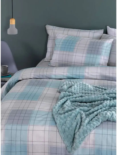 Palamaiki Duvet Cover Set Cotton Queen with 2 Pillowcases 240x250 Fashion Life Fl6282 Multicolored