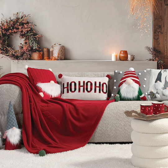 Nef-Nef Homeware Christmas Decorative Rectangular Pillowcase Ho White 30x50cm