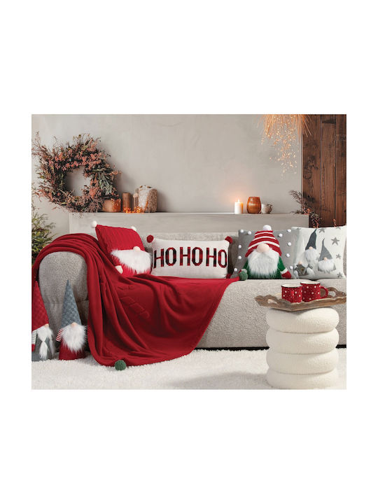 Nef-Nef Homeware Husă Decorativă de Crăciun pentru Pernă Dreptunghiulară Ho Alb 30x50buc