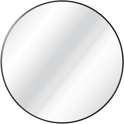 Next Wall Mirror with Black Metallic Frame & LED Lighting Diameter 60cm 1pcs