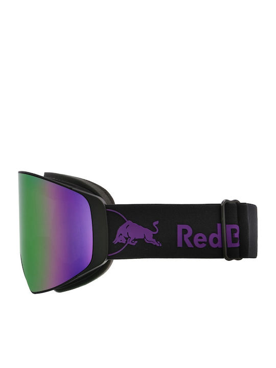 Red Bull Spect Μάσκα Σκι & Snowboard Ενηλίκων Μαύρη με Φακό Καθρέπτη σε Μαύρο Χρώμα