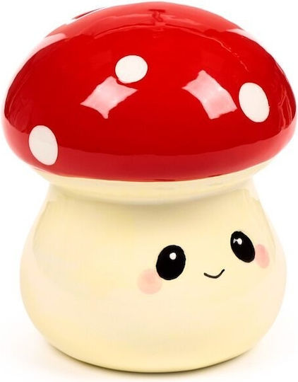 Mb265 Puckator Ceramic Money Box Mushroom Red