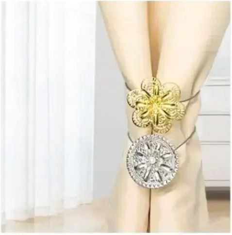 ForHome Tie-Back Magnetic made of Metal Gold 1pcs
