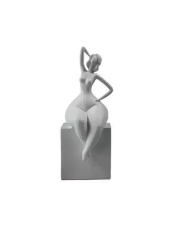 Figurină decorativă albă din polirășină 10x9x26cm Forhome 400512 Home