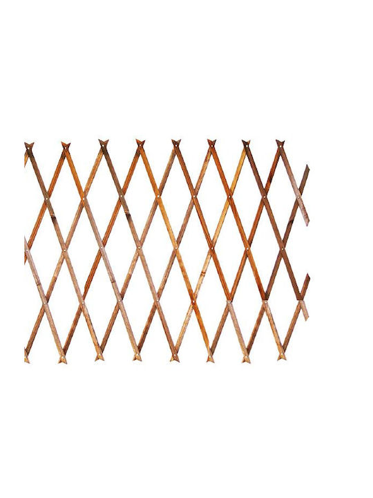 Klappbares Spalier Garten aus Holz mit Rasterdesign Rhombus in Braun Farbe 180x90cm E-1307