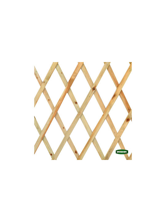 Klappbares Spalier Garten aus Holz mit Rasterdesign Rhombus in Braun Farbe 180x90cm E-1307