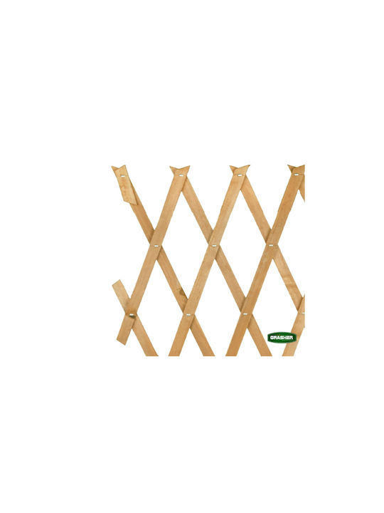 Klappbares Spalier Garten aus Holz mit Rasterdesign Rhombus in Braun Farbe 180x90cm E-1307