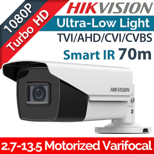 Hikvision DS-2CE19D0T-IT3ZF CCTV Cameră de Supraveghere Full HD 1080p Rezistentă la apă cu Lentilă 2.7-13.5mm