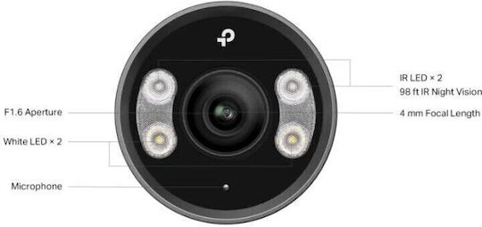 TP-LINK IP Cameră de Supraveghere Full HD+ 5MP Rezistentă la apă cu Lentilă 2.8mm