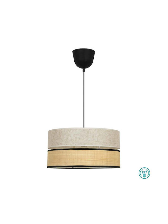 Viokef Andaman Κρεμαστό Φωτιστικό Μπεζ με Ντουί E27 40x40x20.5εκ.