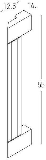 Zambelis Lights Επιτοίχιο Εξωτερικό Φωτιστικό LED IP54 12W