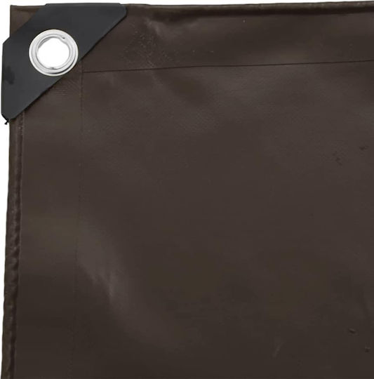 vidaXL Waterproof Tarpaulin 650gr/m² 6x5m. Heavy Duty Brown