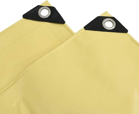 vidaXL Waterproof Tarpaulin 650gr/m² 5x5m. Heavy Duty Beige
