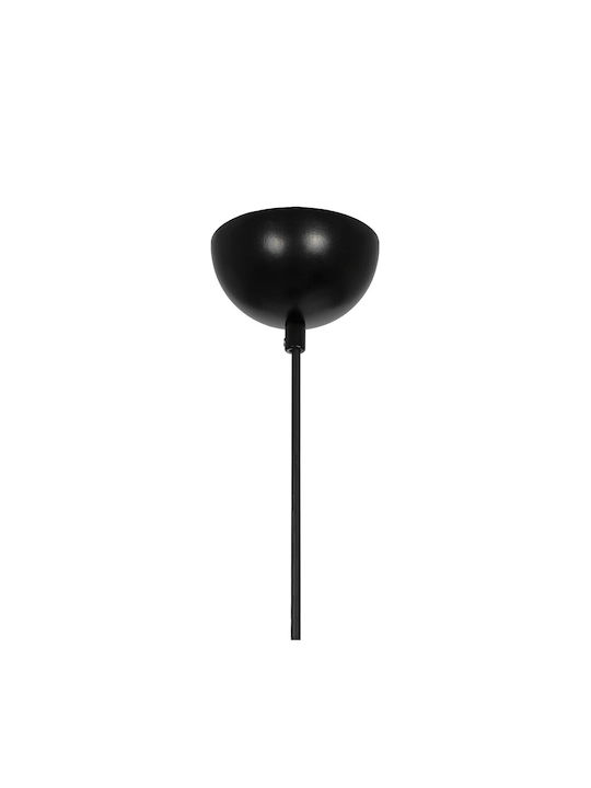 GloboStar Corte Pendant Light Black with Crystals for Socket E27 25x25x30cm