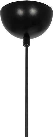 GloboStar Corte Pendant Light Black with Crystals for Socket E27 25x25x30cm