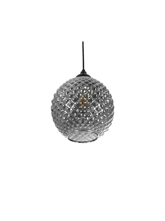 GloboStar Kegel Pendant Light Black with Crystals for Socket E27 20x20x20cm