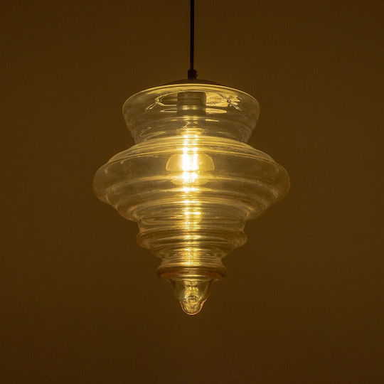 GloboStar Pendant Light Multicolour with Crystals for Socket E27 25x25x30cm