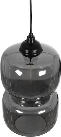 GloboStar Pendant Light Black with Crystals for Socket E27 18x18x31cm
