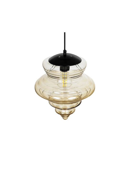 GloboStar Pendant Light Multicolour with Crystals for Socket E27 25x25x30cm