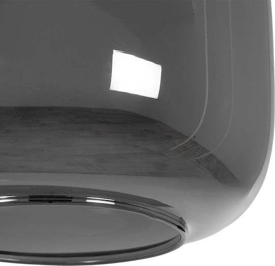 GloboStar Pendant Light Black with Crystals for Socket E27 18x18x31cm