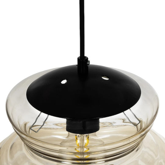 GloboStar Pendant Light Multicolour with Crystals for Socket E27 25x25x30cm