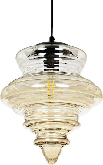 GloboStar Pendant Light Multicolour with Crystals for Socket E27 25x25x30cm