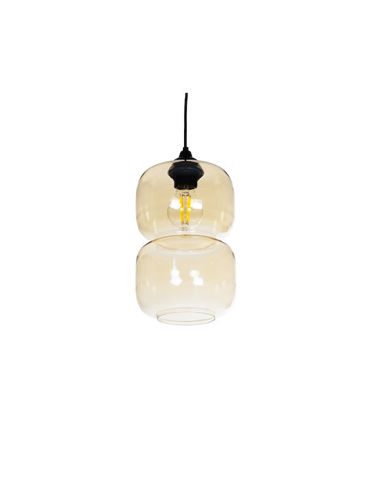 GloboStar Pendant Light Multicolour with Crystals for Socket E27 17x17x25cm