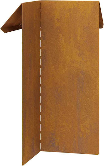 vidaXL Bordură de Grădină din Metal în Culoarea Maro 25x13.5cm