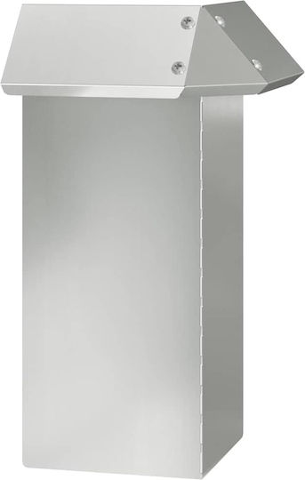 vidaXL Metal Garden Border in Silver Color 25x13.5cm
