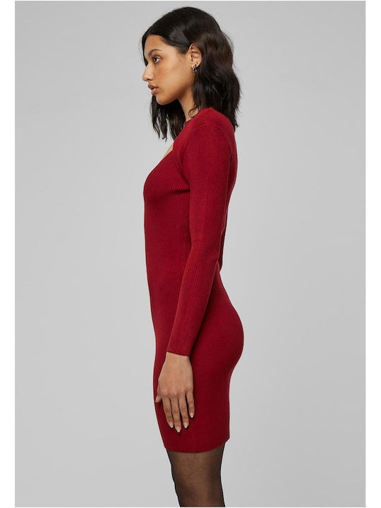 Mini Evening Dress Burgundy