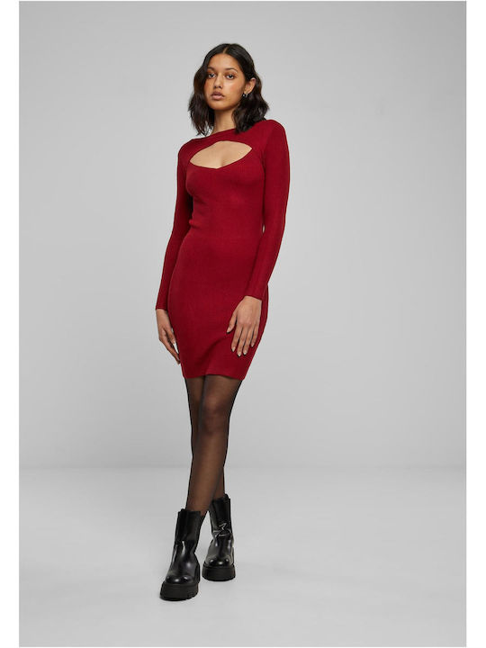 Mini Evening Dress Burgundy