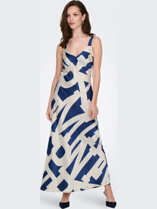 Sommer Maxi Abendkleid Satin Blau